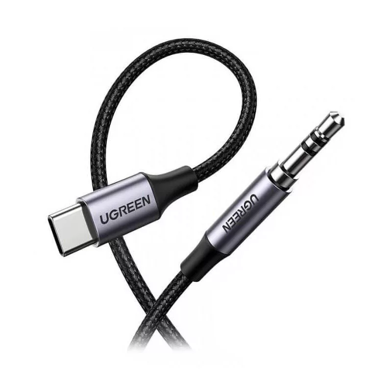 کابل تبدیل USB-C به جک 3.5 میلی متری یوگرین مدل AV143 – 30633 طول یک متر