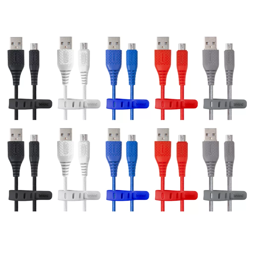 کابل تبدیل USB به MicroUSB بیاند مدل BA-310 طول 2 متر بسته ده عددی