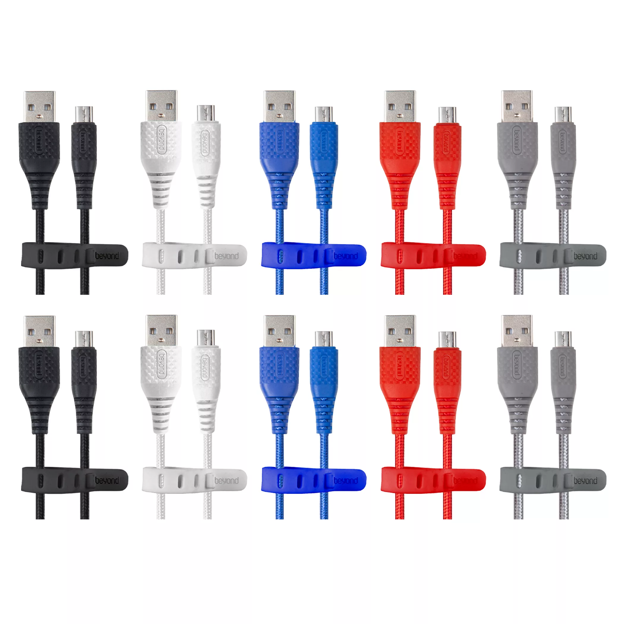 کابل تبدیل USB به MicroUSB بیاند مدل BA-310 طول 2 متر بسته ده عددی