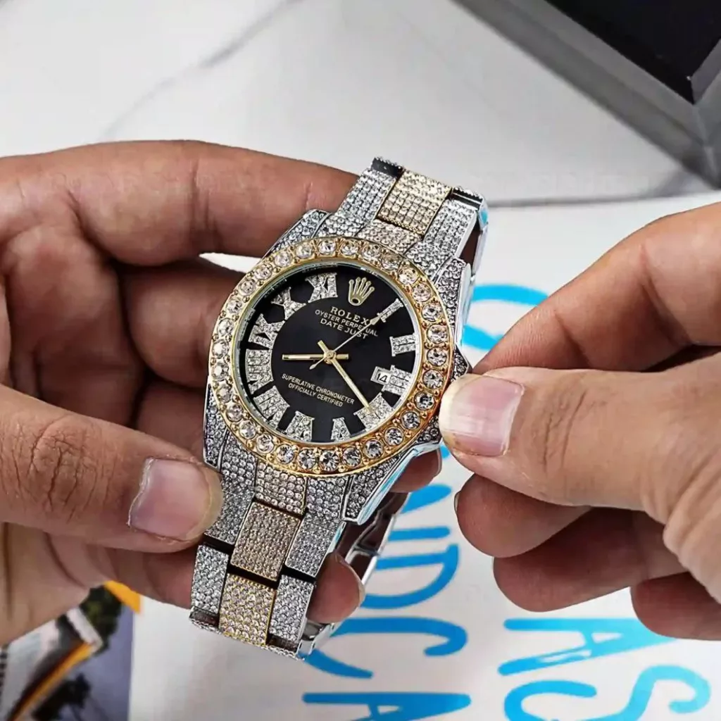 ساعت مچی عقربه‌ای مردانه  مدل دیت جاست نگینی کد 05