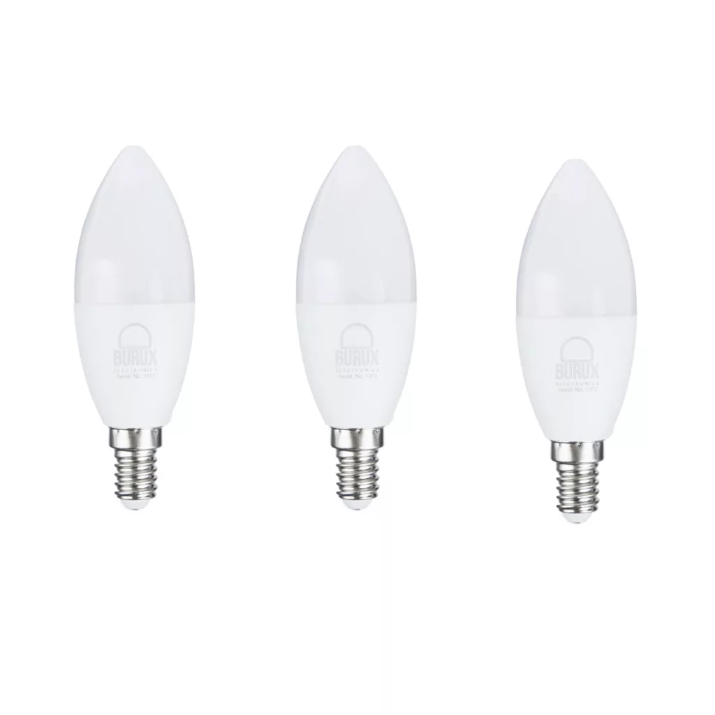 لامپ ال ای دی 7 وات بروکس مدل ۱۳۷۲ پایه E14 بسته 3 عددی