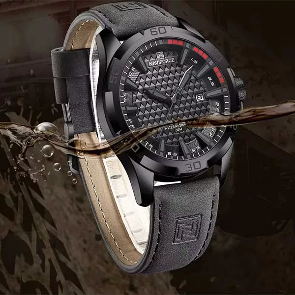 ساعت مچی عقربه‌ای مردانه  کوارتز نیوی فورس مدل NF8023 BGYGY