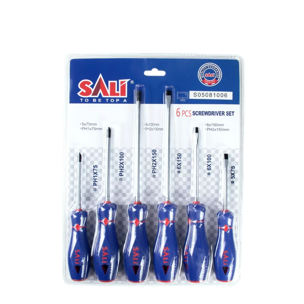 پیچ گوشتی دو سو و چهار سو سالی مدل S05081006 بسته 6 عددی