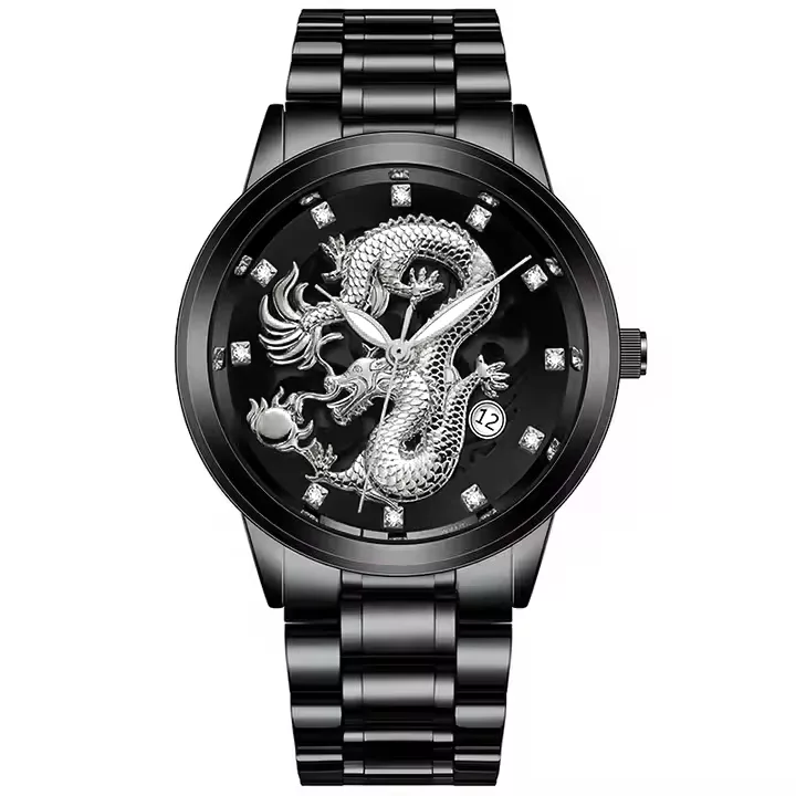 ساعت مچی عقربه‌ای مردانه کوارتز مدل دراگون کد MESHKI