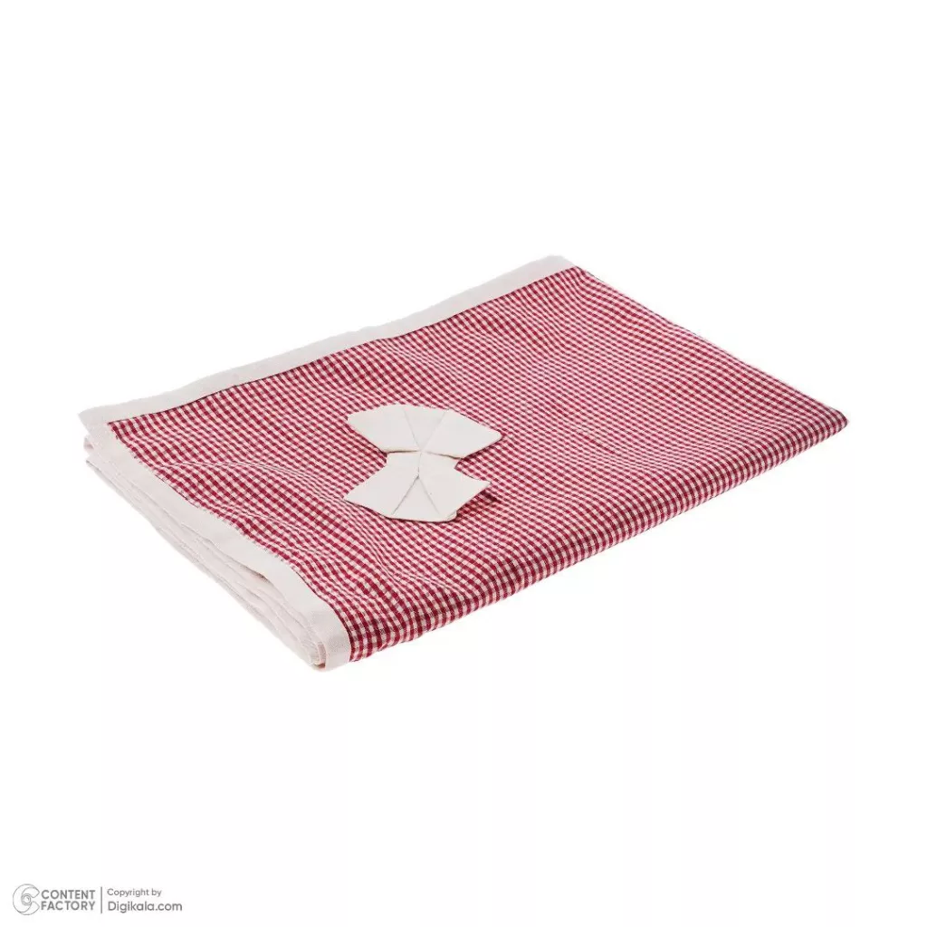 سفره 4 نفره مدل چهارخانه پارچه ای دورو سایز 90x70 سانتی متر
