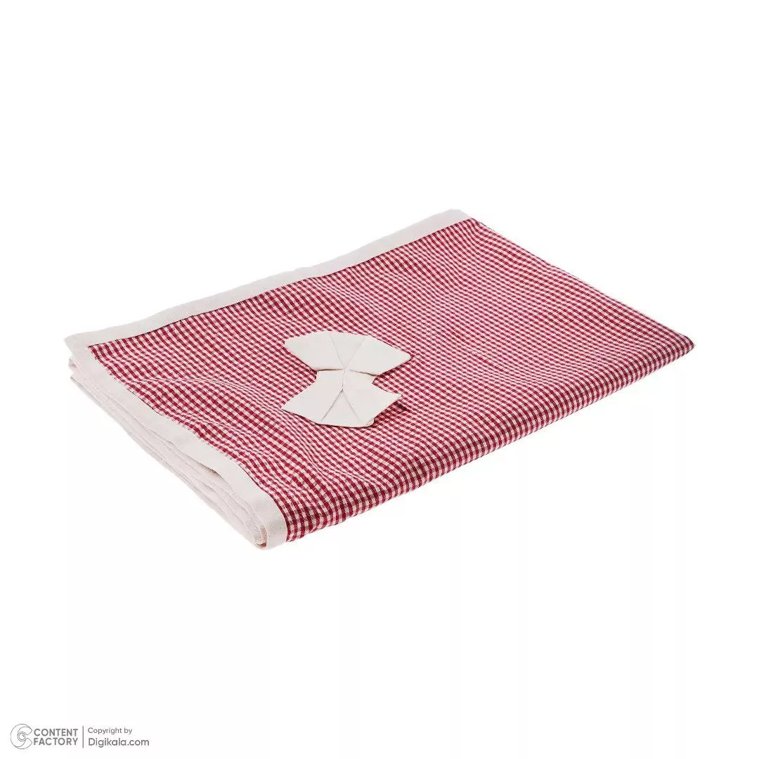 سفره 4 نفره مدل چهارخانه پارچه ای دورو سایز 90x70 سانتی متر