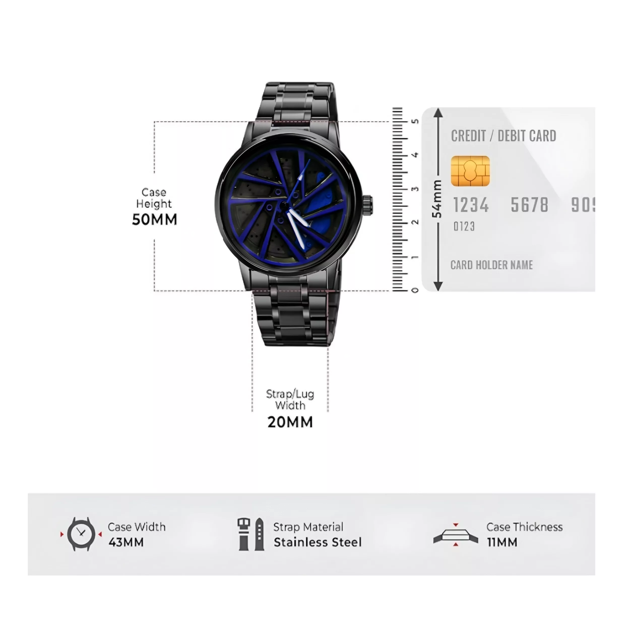 ساعت مچی عقربه‌ای کوارتز مردانه مدل اسپرت صفحه رینگ چرخان کد F