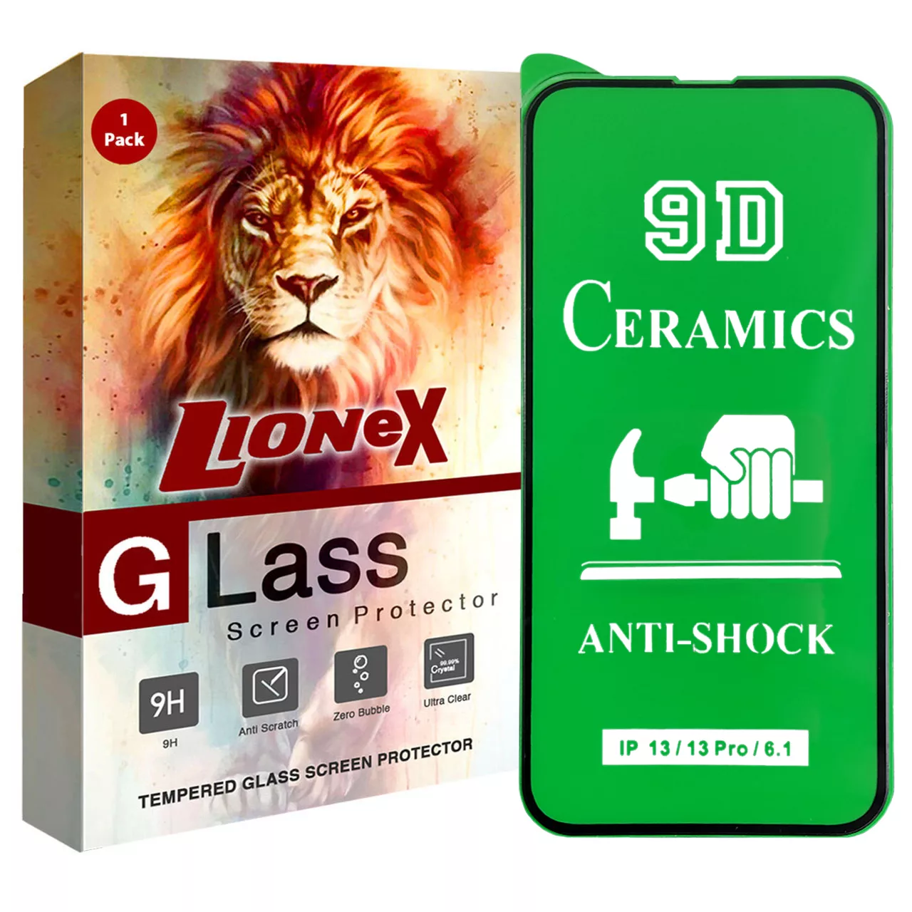 محافظ صفحه نمایش سرامیکی لایونکس مدل CRC-L مناسب برای گوشی موبایل اپل iPhone 13 Pro