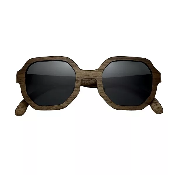 عینک آفتابی چند ضلعی مدل چوبی Katsu2