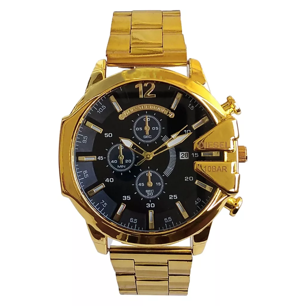 ساعت مچی عقربه‌ای کوارتز  مردانه مدل بندفلزی شاخدار کد 444