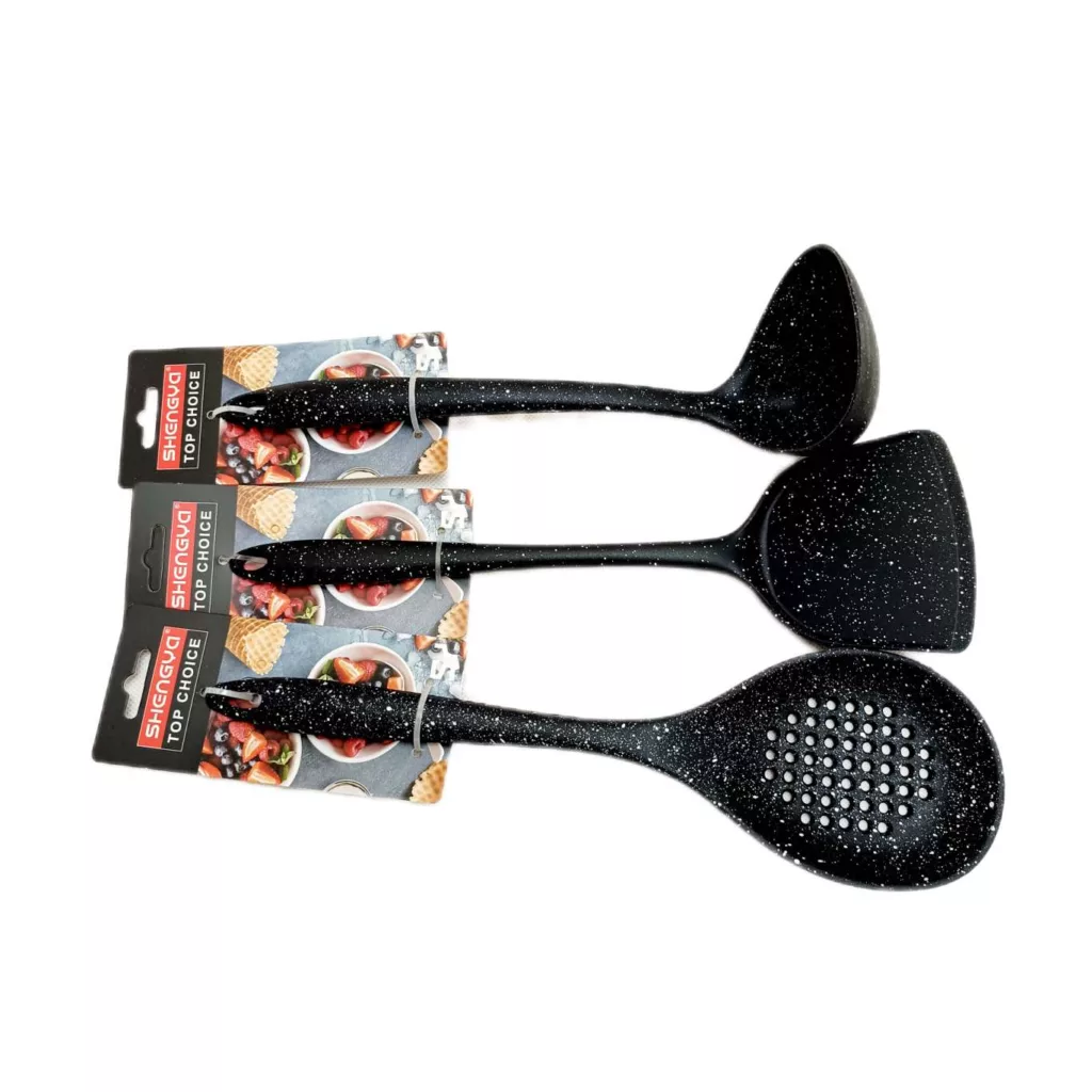 سرویس کفگیر و ملاقه 3 پارچه شنگیا مدل سیلیکونی کد 003