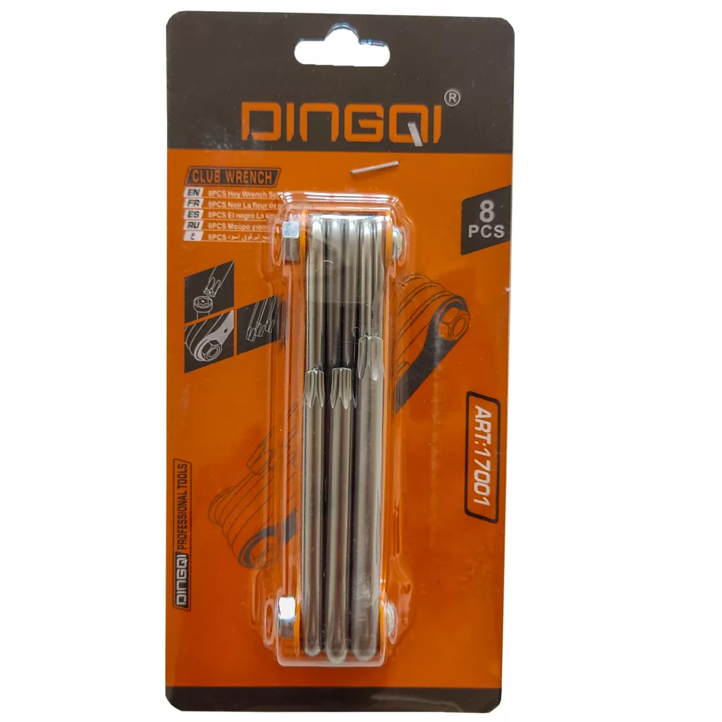 آچار آلن ستاره ای دینگشی مدل ART – 17002 مجموعه 8 عددی