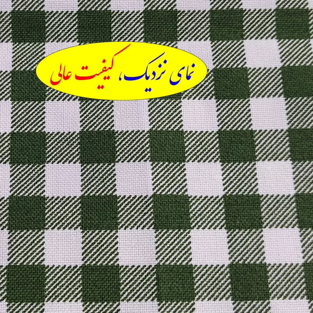 سفره 4 نفره نساجی دُر هنر یزد مدل cotton-sbz سایز 90×90 سانتی متر