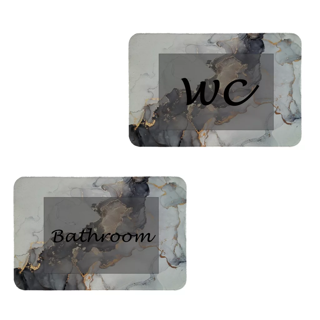 پادری طرح حمام و سرویس بهداشتی کد 8705 سایز 60×40 سانتی متر مجموعه دو عددی