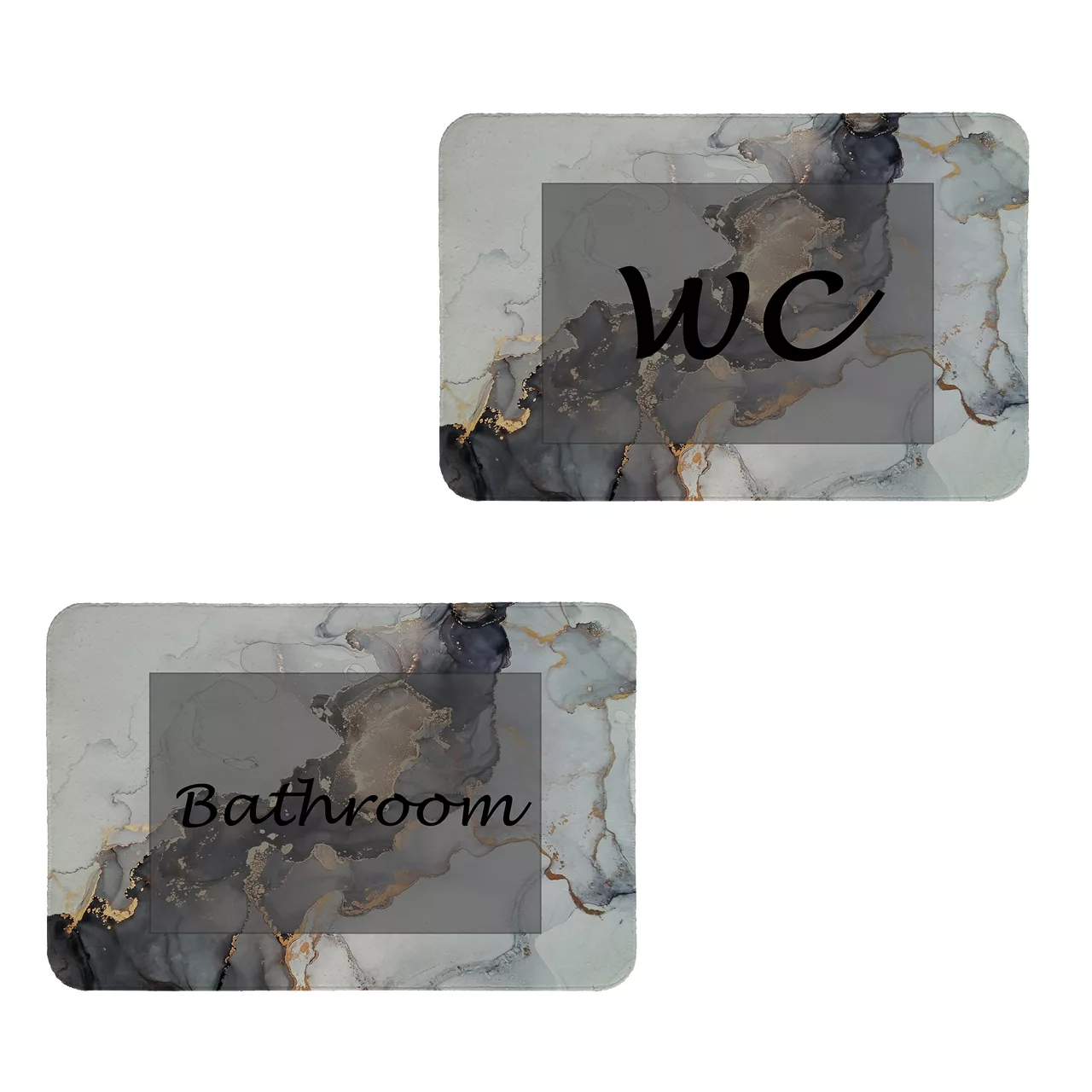 پادری طرح حمام و سرویس بهداشتی کد 8705 سایز 60x40 سانتی متر مجموعه دو عددی