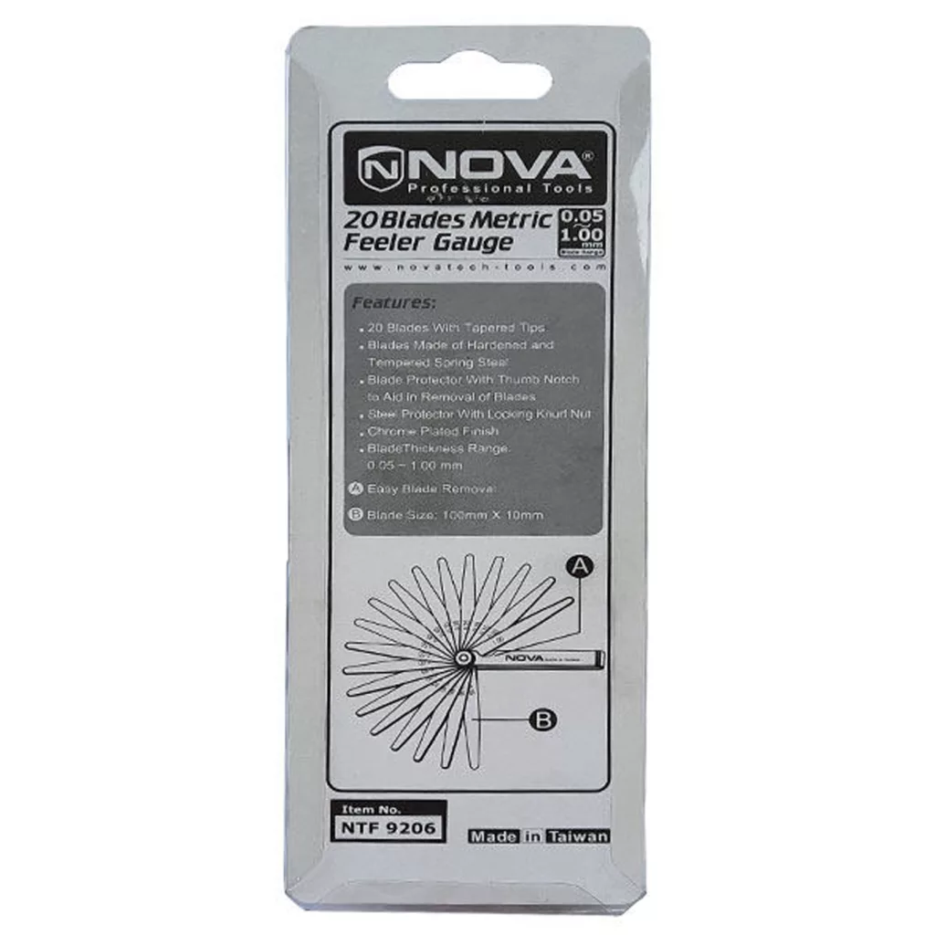 آچار فیلر نووا مدل NTF 9206 مجموعه 20 عددی