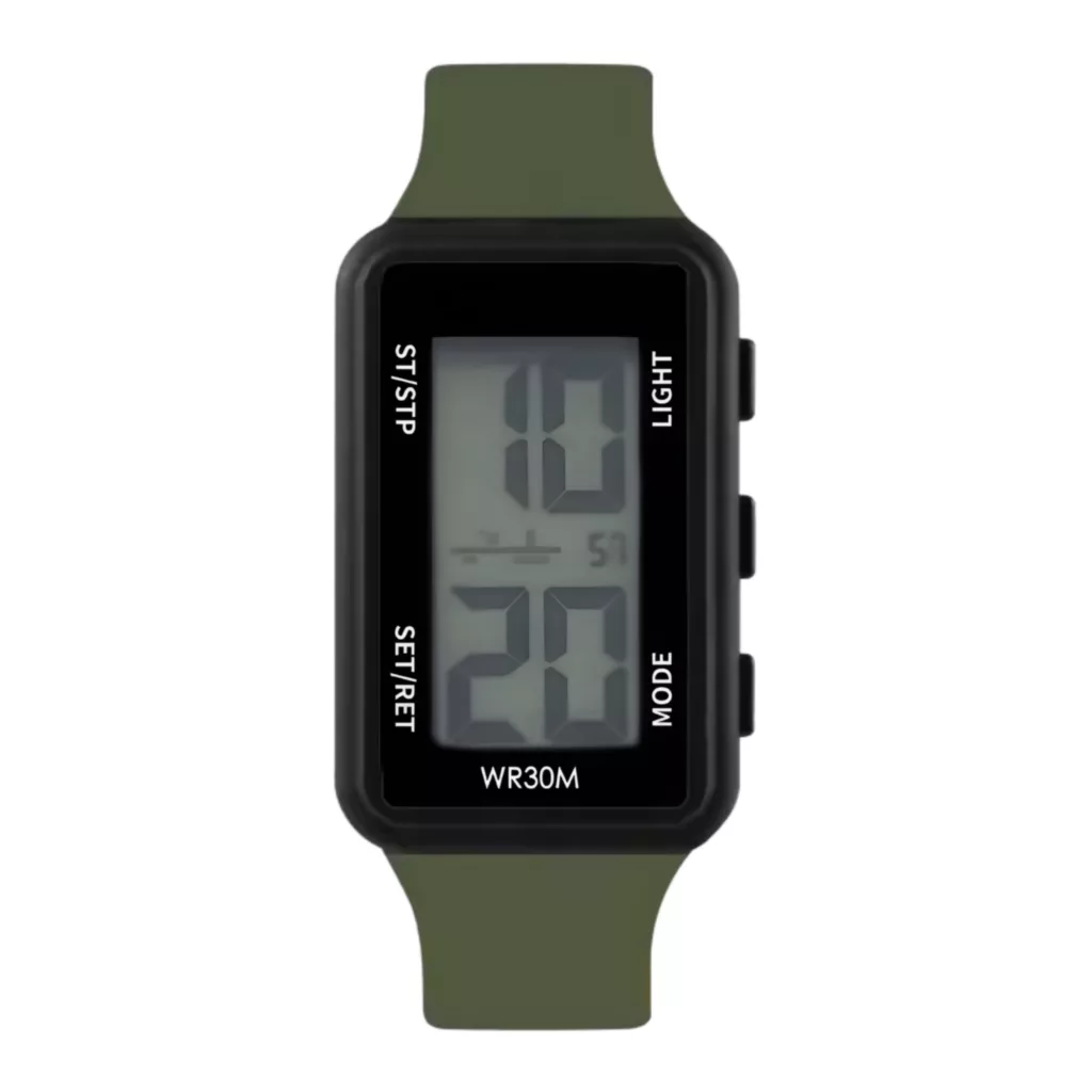ساعت مچی دیجیتال مدل تک زمانه بند پیو کرنومتر دار ضد آب استخری کد ۴