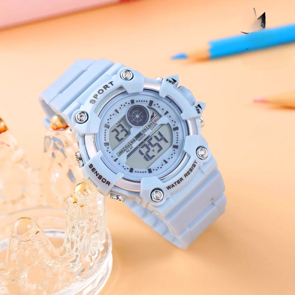 ساعت مچی دیجیتال مدل تک زمانه کرنومتر دار کد 8