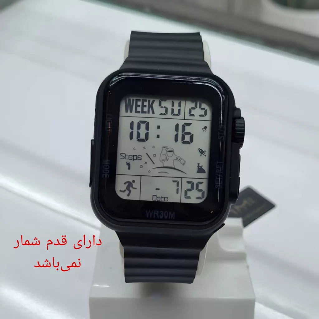 ساعت مچی دیجیتال مدل اسپرت تک زمانه کرنوگراف بند پیو ضد آب استخری کد B1