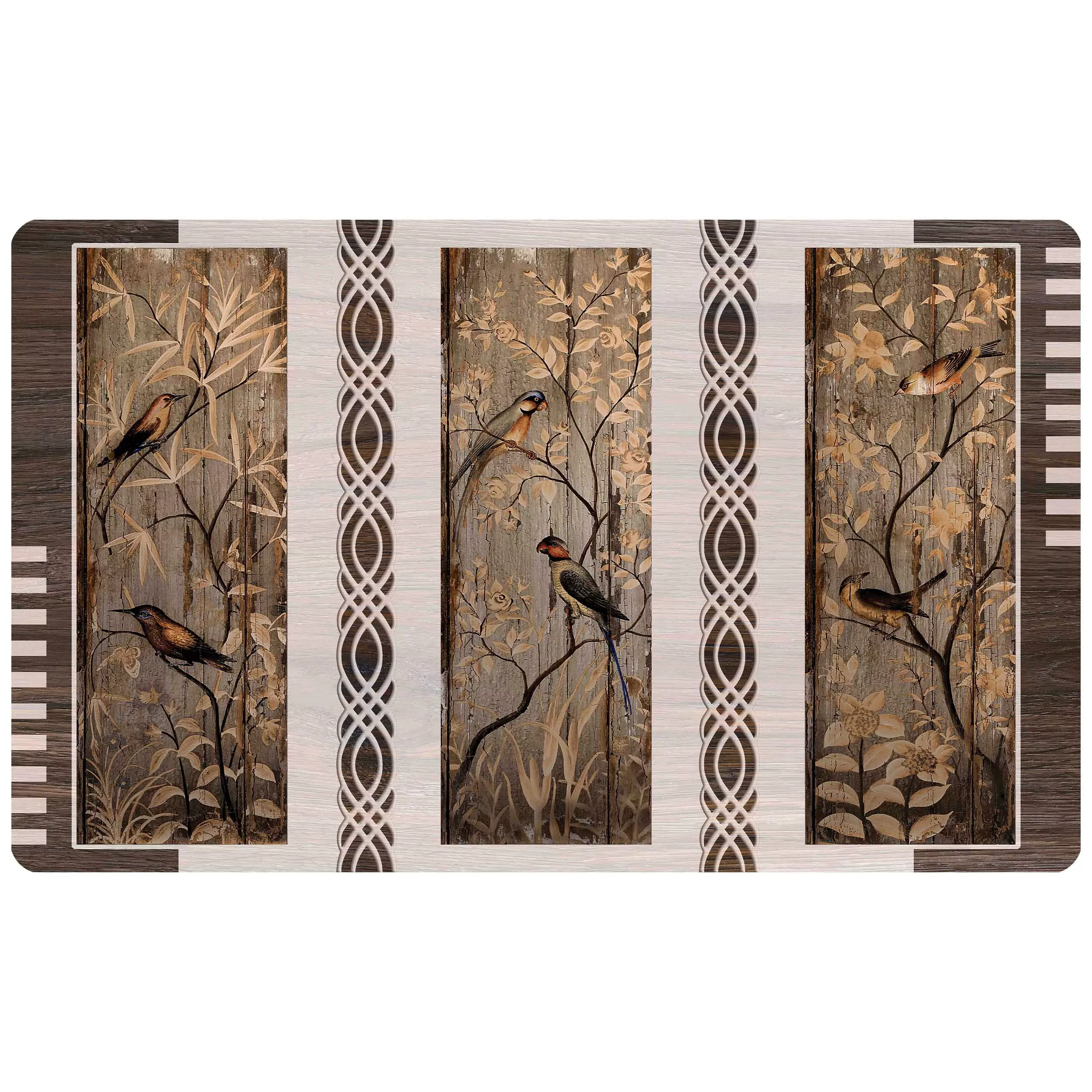 پادری مدل آبگیر طرح گل کد m76-516 سایز 46x76 سانتی متر