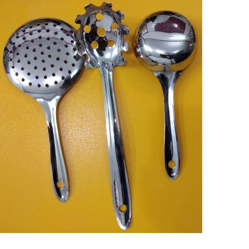 سرویس کفگیر و ملاقه 3 پارچه مدل هندي کد KMM