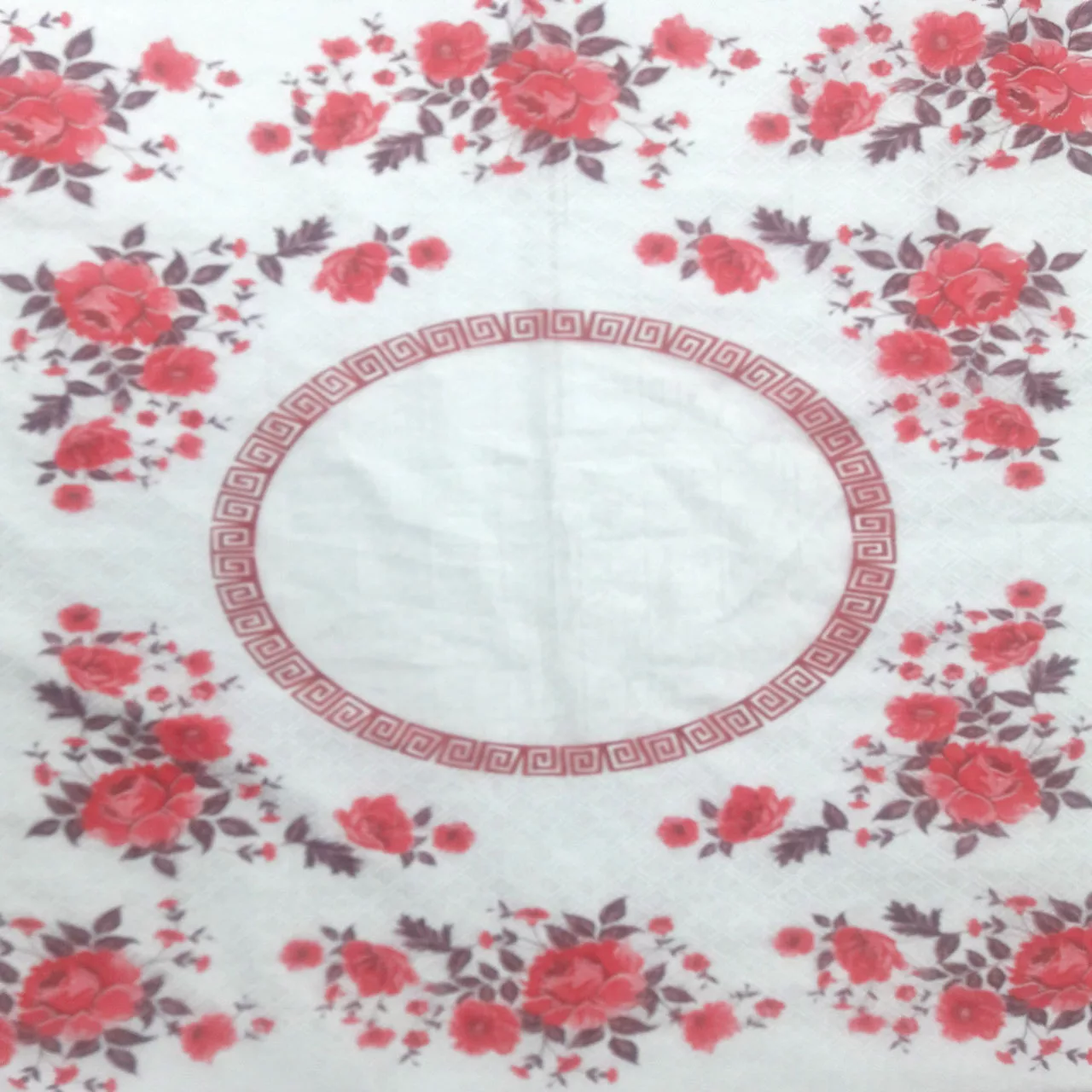 سفره 4 نفره طرح گل رز قرمز کد GIT45
