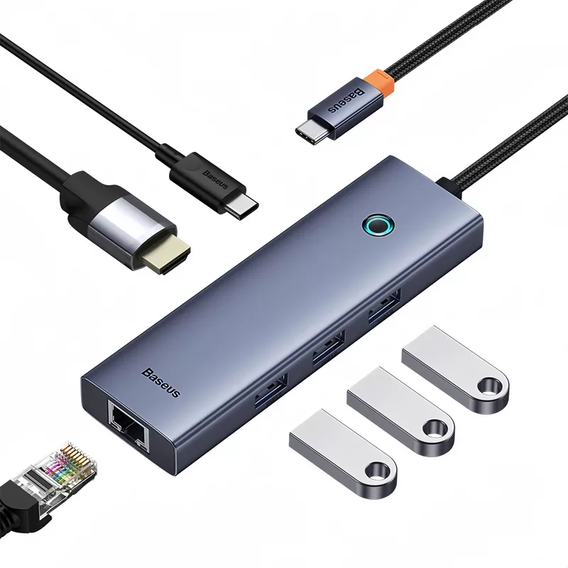 هاب 6 پورت USB-C بیسوس مدل BS-OH151