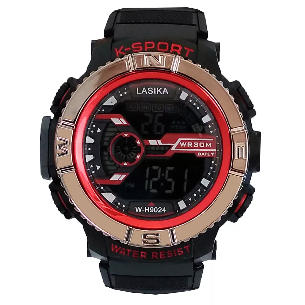 ساعت مچی دیجیتال مردانه مدل چراغدار کرنومتردار  کد 572.9