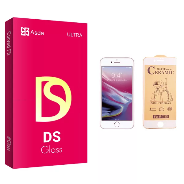 محافظ صفحه نمایش سرامیکی آسدا مدل DS glass مناسب برای گوشی موبایل اپل iPhone 8