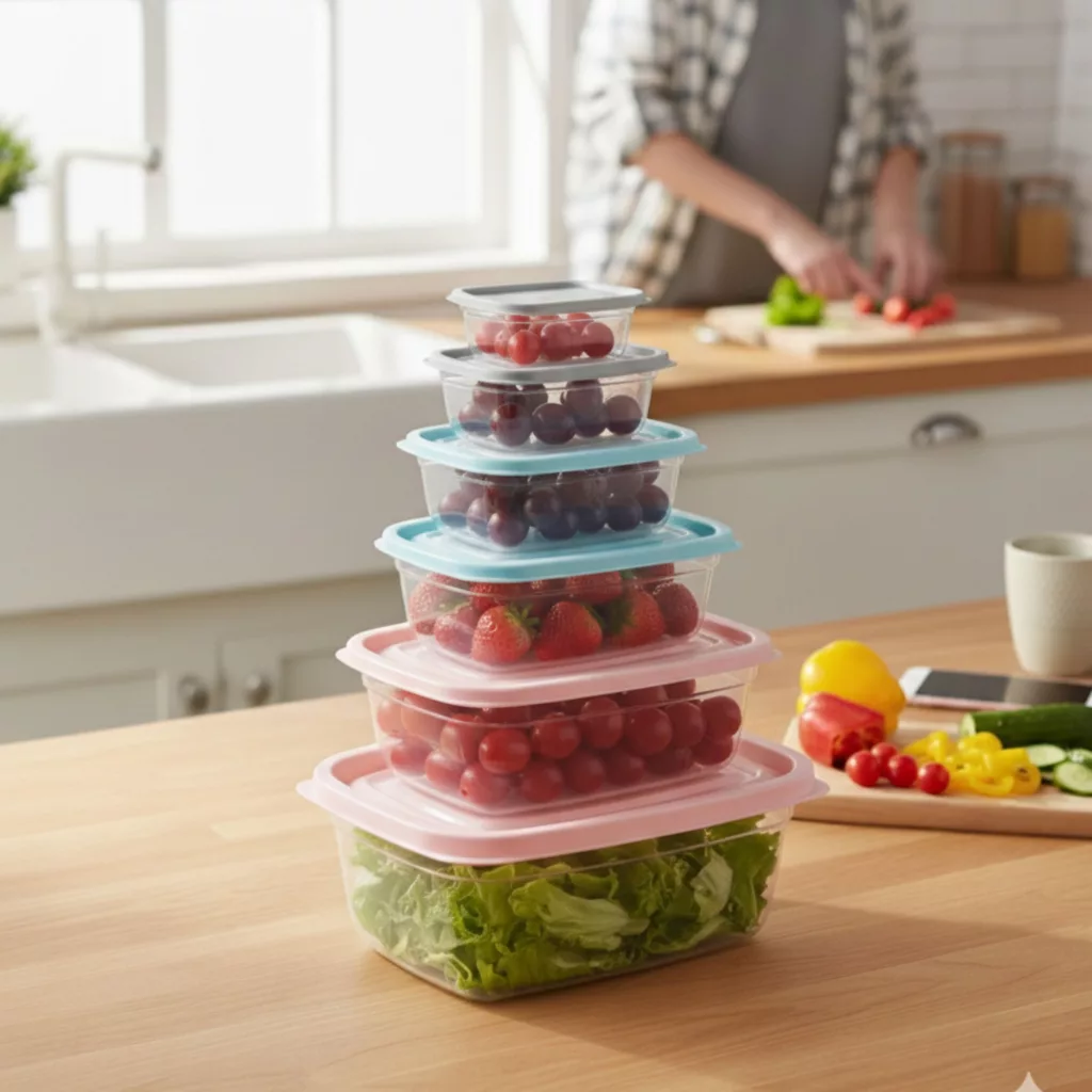 ظرف نگهدارنده نورینو مدل آسو کد 004 مجموعه 6 عددی