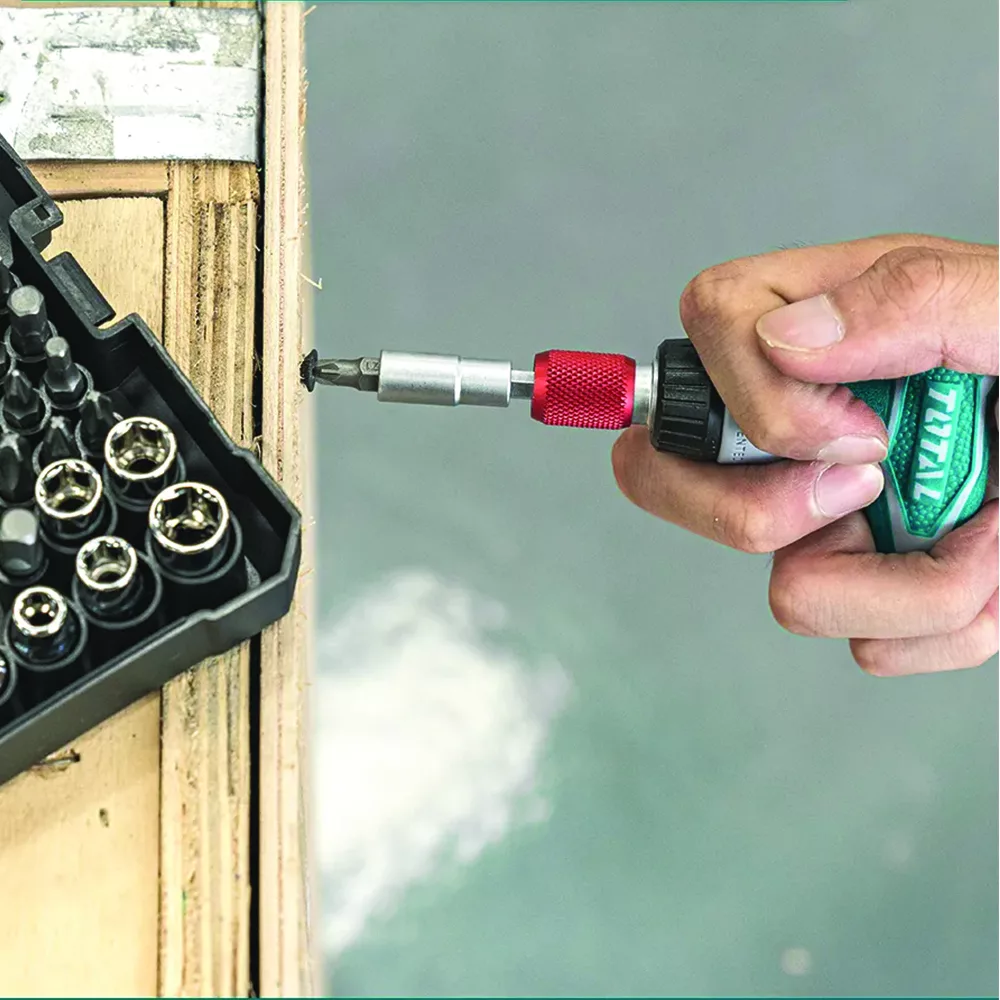 پیچ گوشتی و سری پیچ گوشتی و بکس توتال مدل TACSD-30316 مجموعه 31 عددی