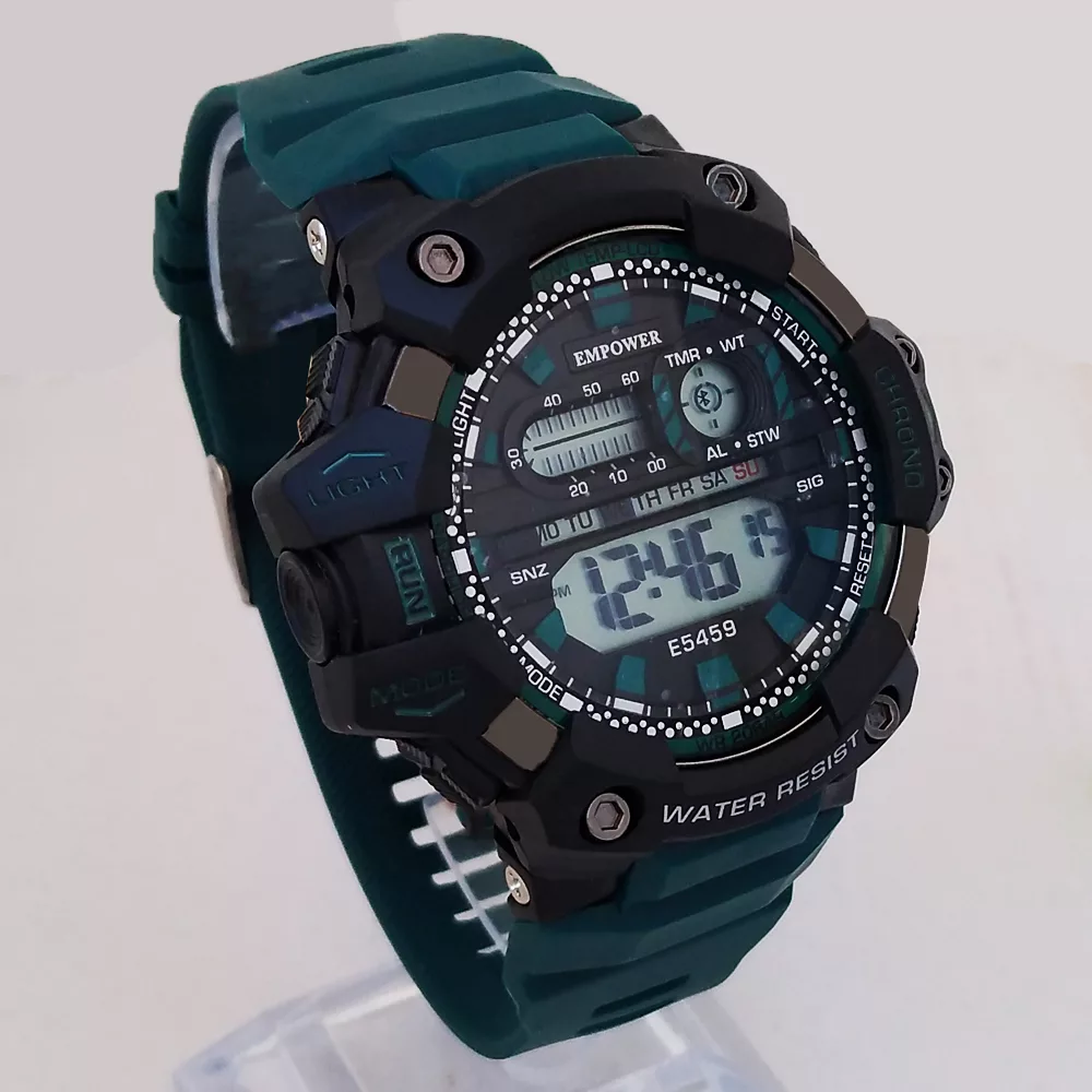 ساعت مچی دیجیتال مردانه امپاور مدل اسپرت ضدآب استخری چراغدار ورزشی SPORT کد 0805