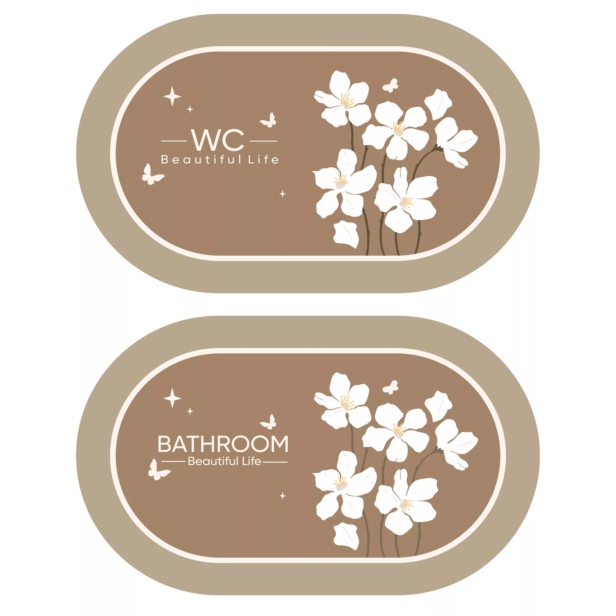 پادری مدل flower سایز 78x48 سانتی متر مجموعه 2 عددی