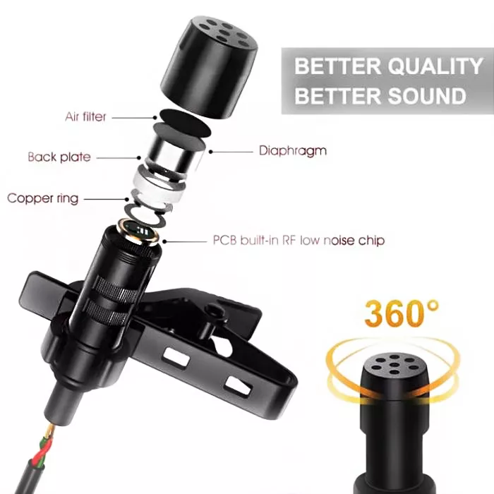 میکروفون یقه ای لاوالیر مدل JH-041