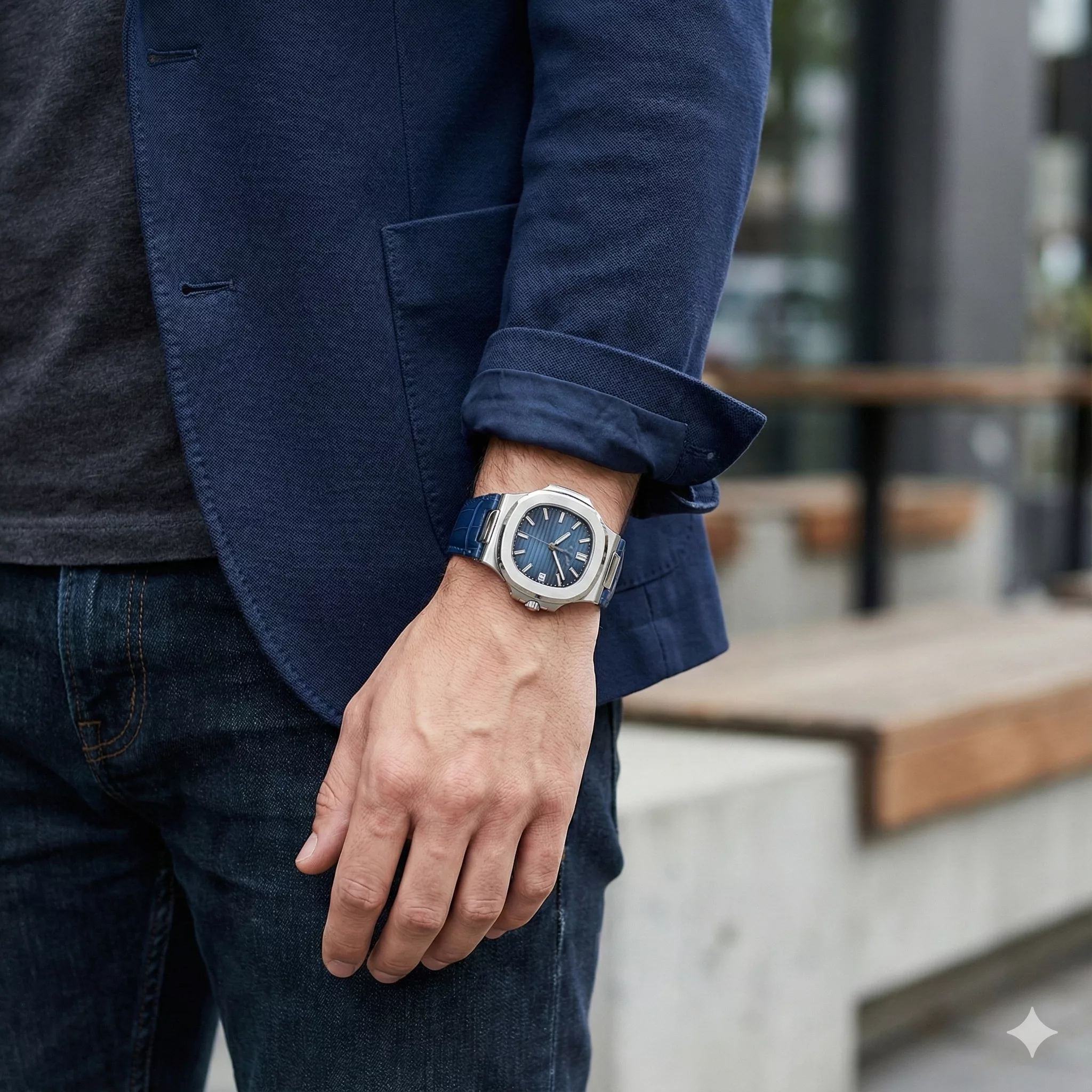 ساعت مچی عقربه‌ای کوارتز مردانه مدل کلاسیک اسپرت تک موتوره بند چرم کد ۳