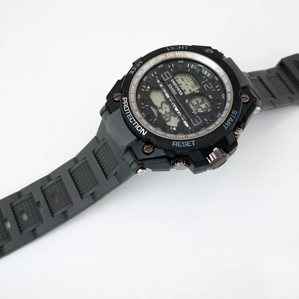 ساعت مچی دیجیتال مردانه امپاور مدل اسپرت ضدآب استخری چراغدار ورزشی کد 4601SPORT