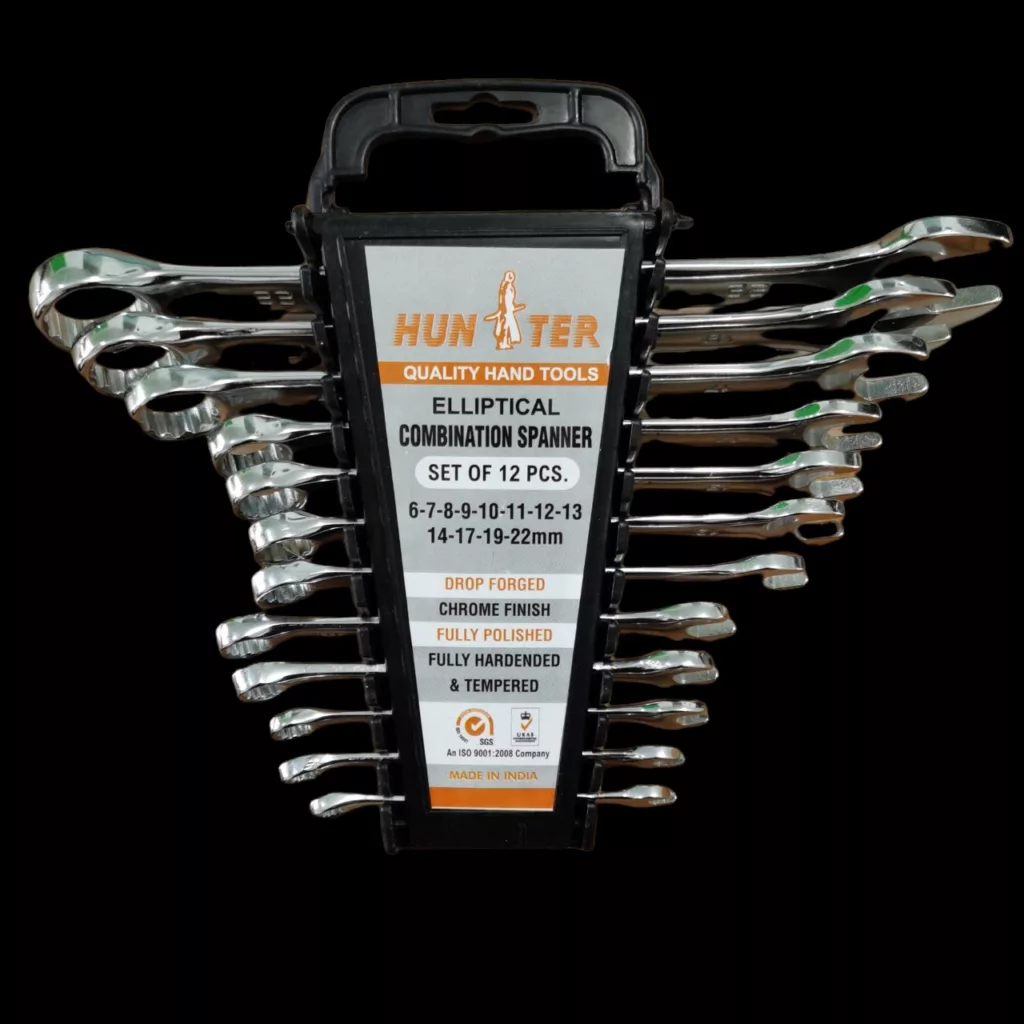 آچار یکسر تخت یکسر رینگی هانتر مدل A1 مجموعه 12 عددی