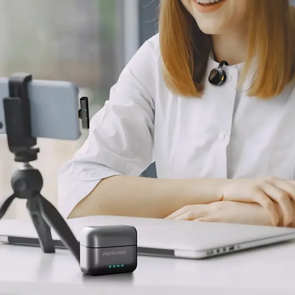 میکروفن بی سیم پرودو مدل PDLAMPHF76 با درگاه اتصال تایپ سی