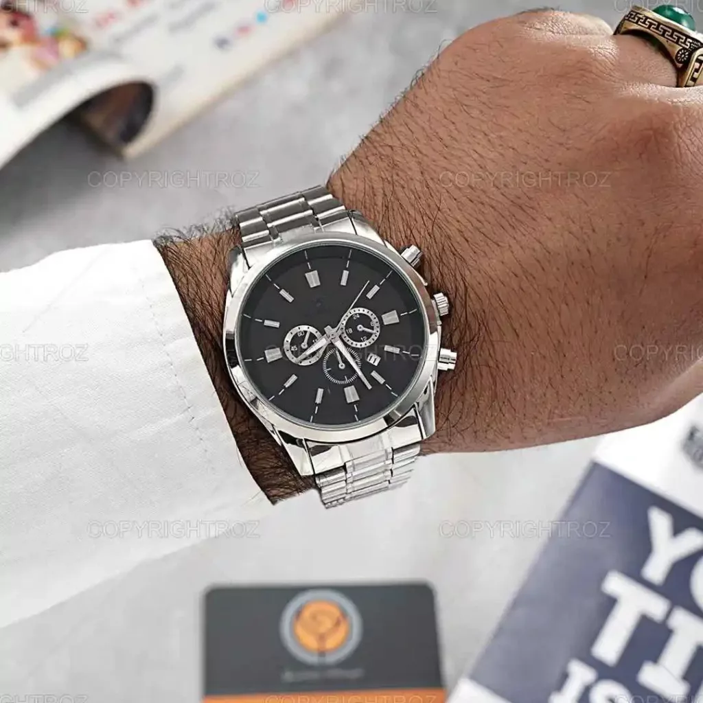 ساعت مچی عقربه‌ای مردانه مدل تک موتور طرح_01