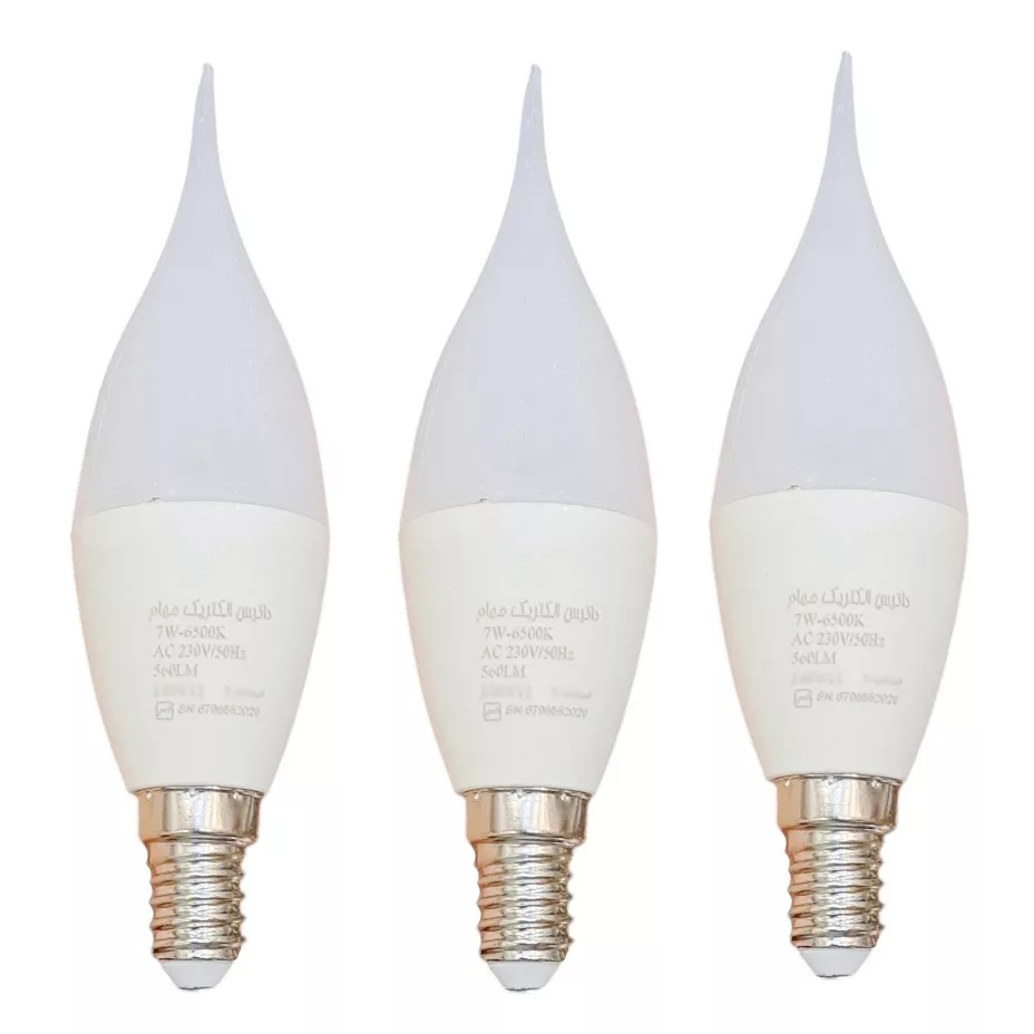 لامپ ال ای دی 7 وات داتیس الکتریک مهام مدل اشکی پایه E14 مجموعه 3 عددی