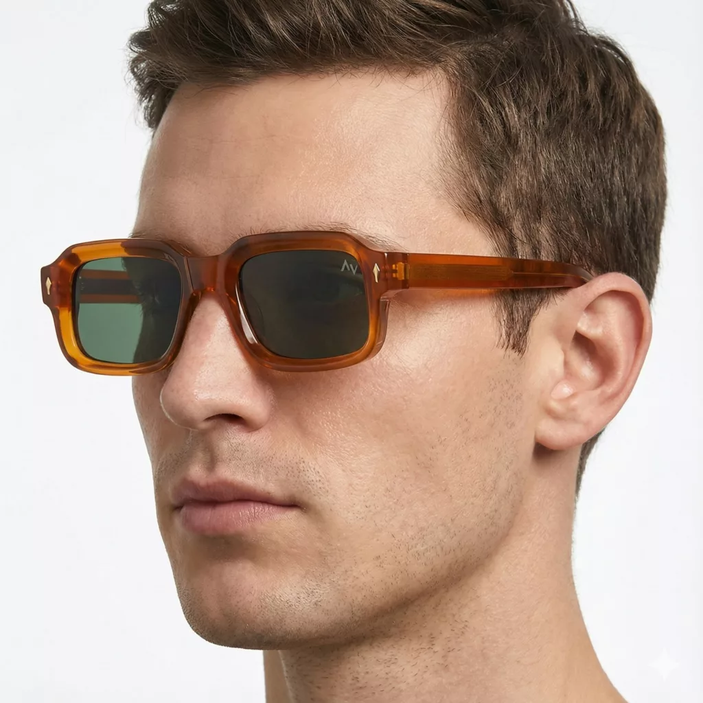 عینک آفتابی مستطیلی آلبرت وگ مدل SZ 8302 Apricot Hunter