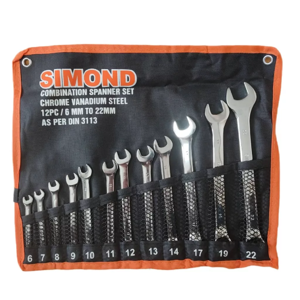 مجموعه 12 عددی آچار یکسر تخت یکسر رینگی سیموند مدل TM003