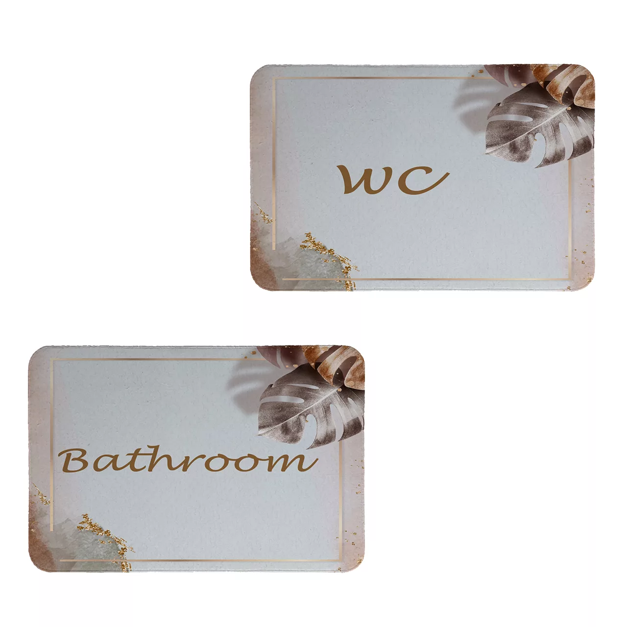 پادری طرح حمام و سرویس بهداشتی کد 8657 سایز 80x50 سانتی متر مجموعه دو عددی