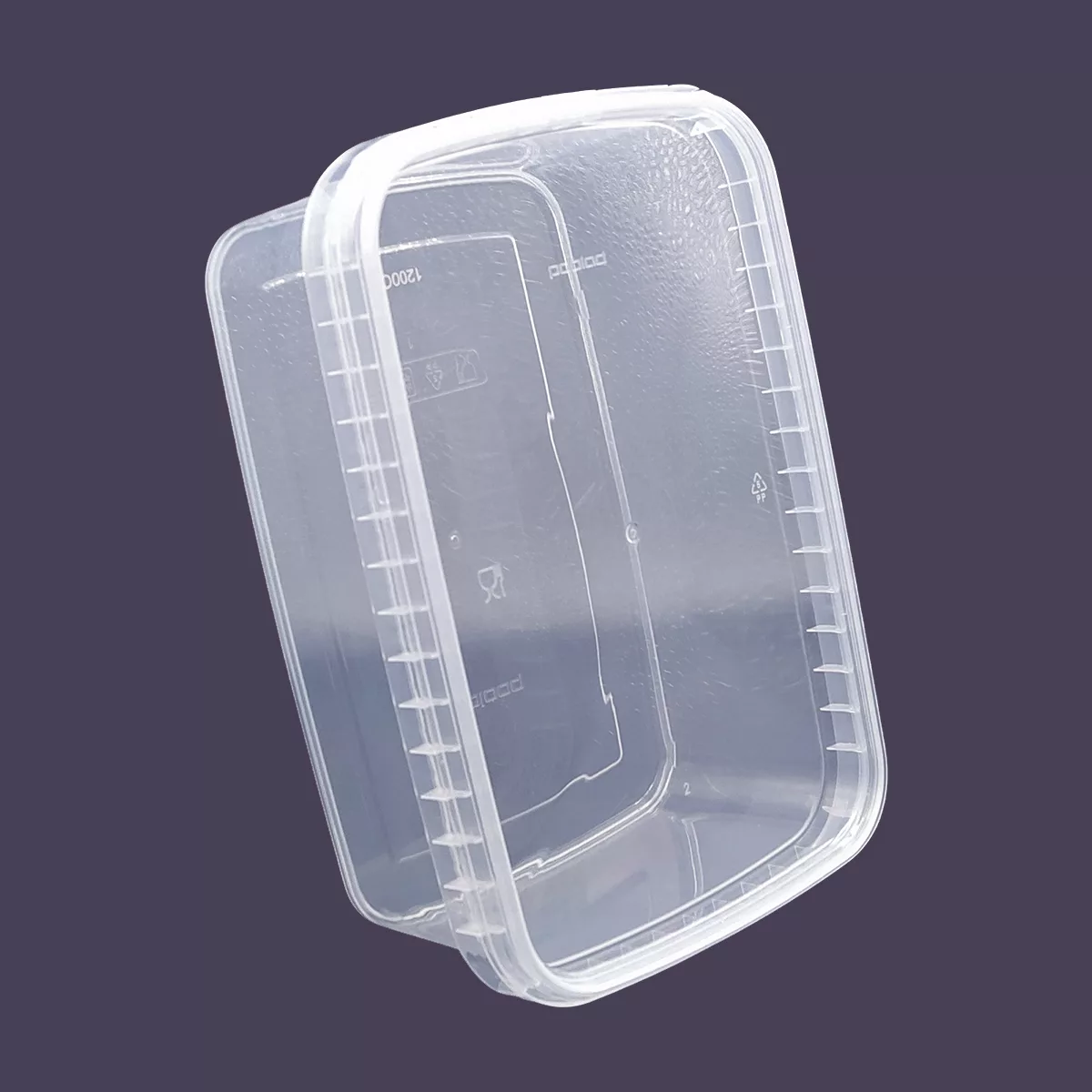 ظرف نگهدارنده مدل فریزری طرح مستطیل کد 1200cc بسته 12 عددی