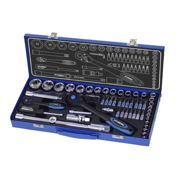 آچار بکس هیوندای مدل  HT9156 مجموعه 56 عددی