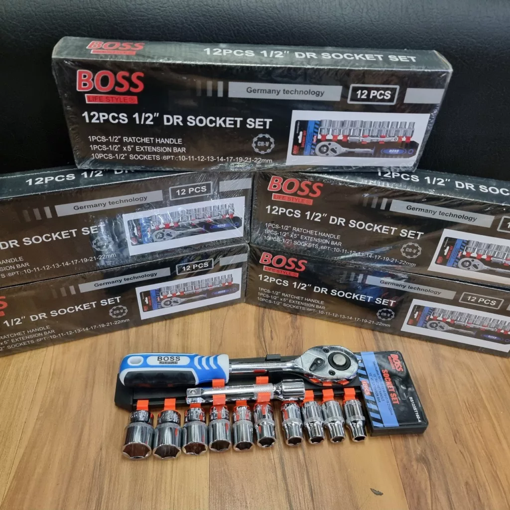 آچار بکس باس مدل 12 مجموعه 12 عددی