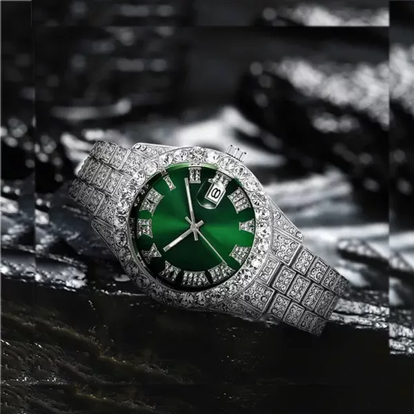 ساعت مچی عقربه‌ای مردانه مدل فول نگین کد date-n-s1