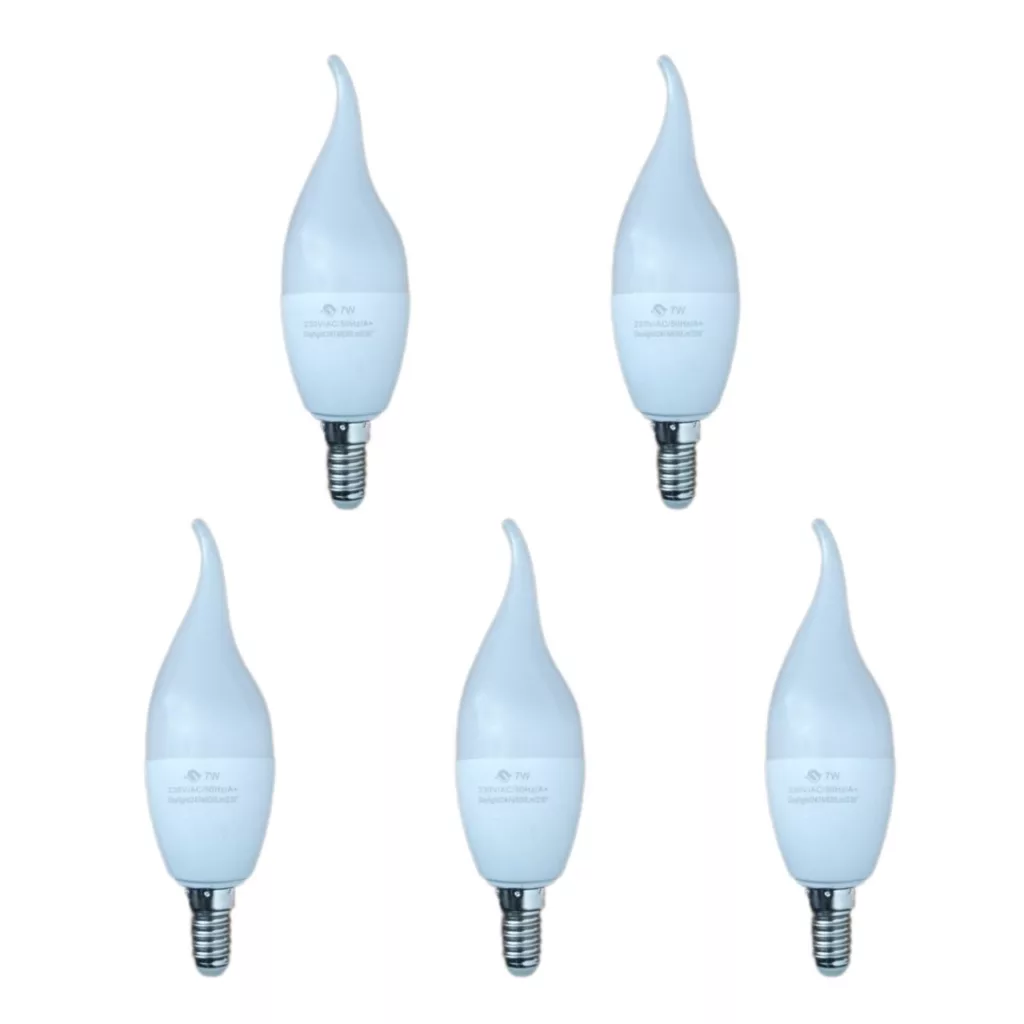 لامپ اس ام دی 7 وات پارس شوان مدل اشکی پایه E14 بسته 5 عددی