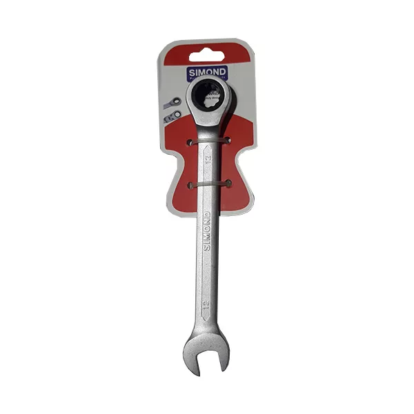 آچار یکسر تخت یکسر رینگی جغجغه ای سیموند مدل 20116478 سایز 12 میلی متر