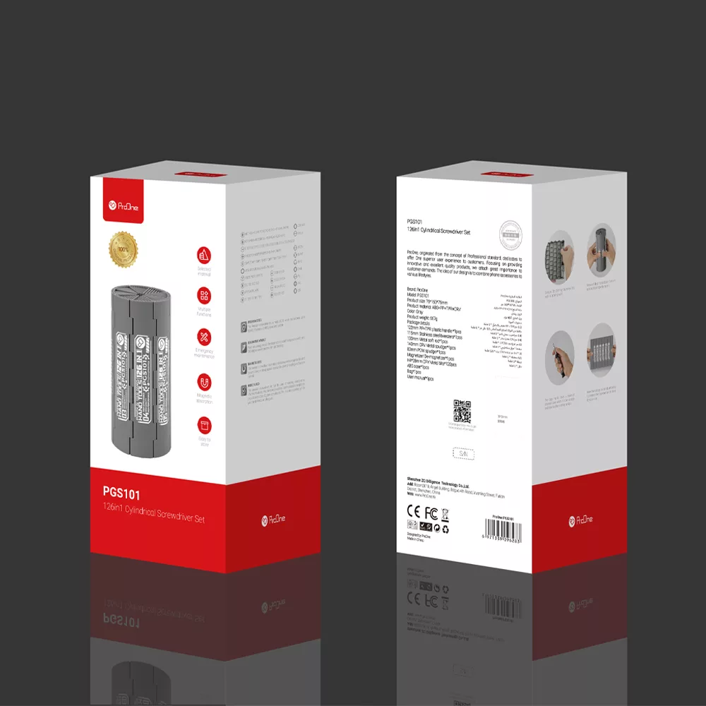 پیچ گوشتی و سری پیچ گوشتی پرووان مدل PGS101 بسته 126 عددی